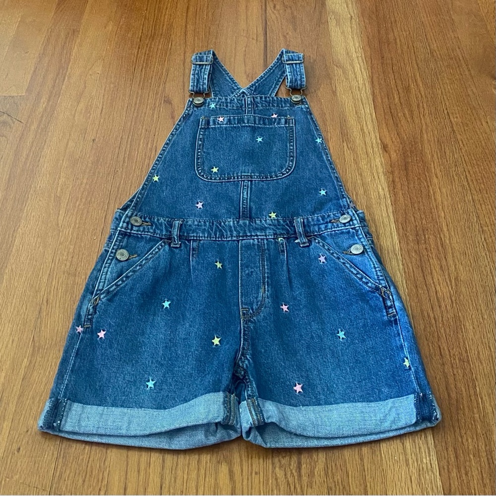 GAP Blue Embroidered Starry Kids Overalls